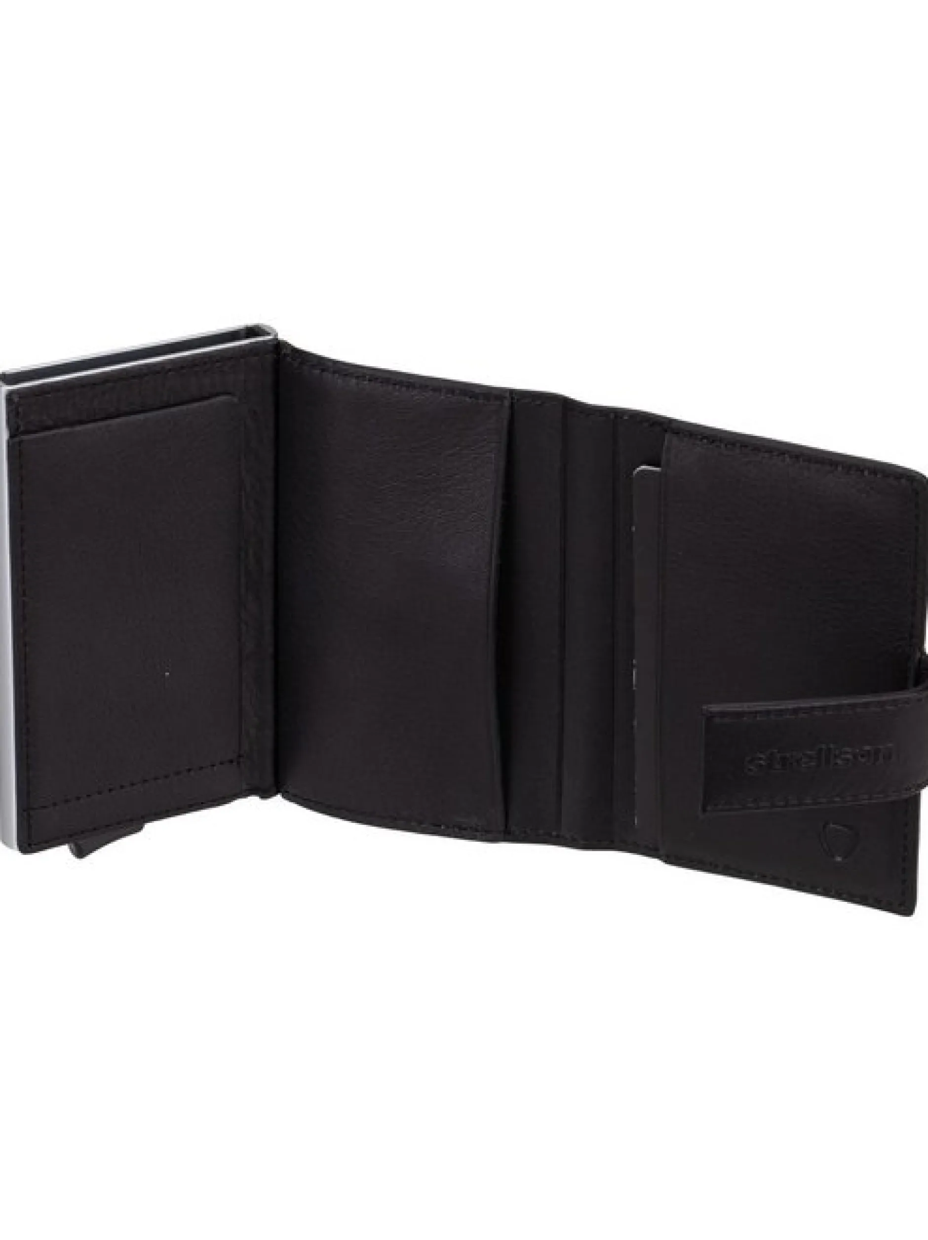 Strellson Unisex Geldbörse - Carter C Two E-Cage SV8 in schwarz