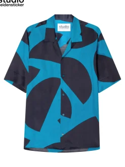 Studio Seidensticker Herren Casual Hemd - Regular fit Fit in blau