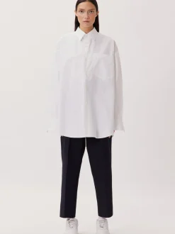 Studio Seidensticker Herren Casual Hemd - Unisex - Oversized Fit in weiß