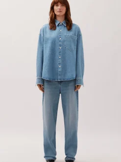 Studio Seidensticker Herren Fashion-Hemd - Oversized Fit in blau denim
