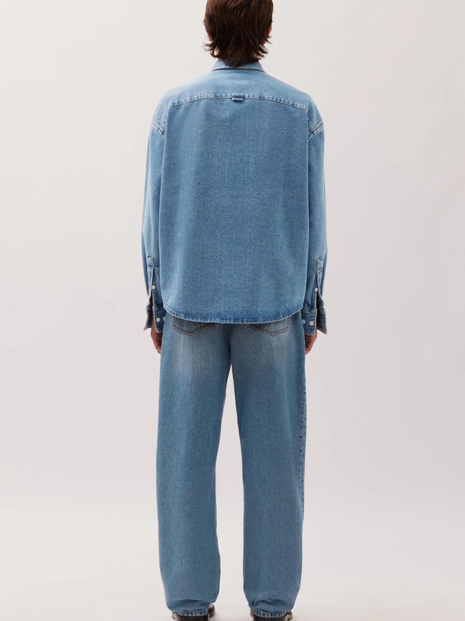 Studio Seidensticker Herren Fashion-Hemd - Oversized Fit in blau denim