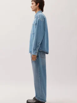 Studio Seidensticker Herren Fashion-Hemd - Oversized Fit in blau denim