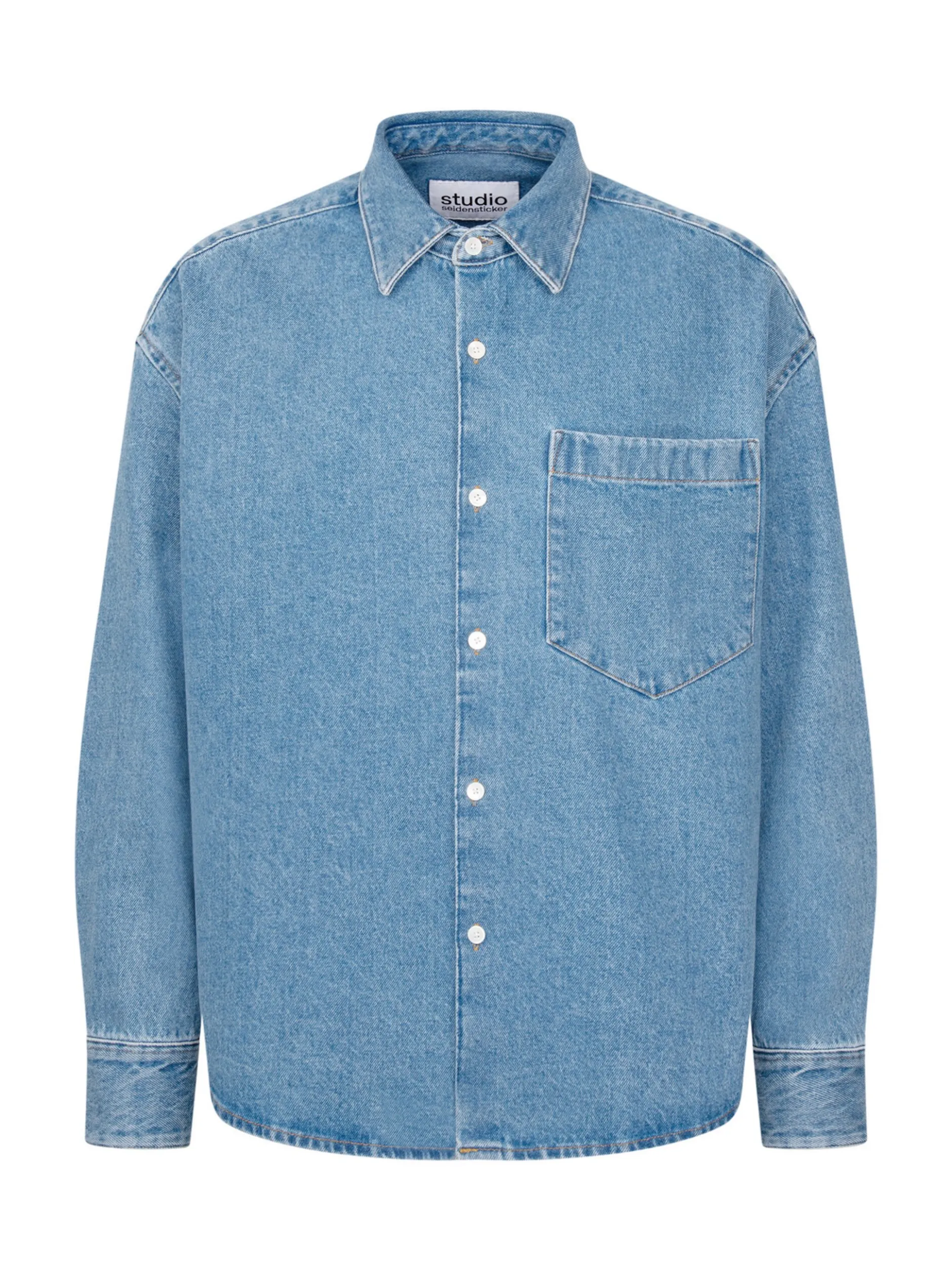 Studio Seidensticker Herren Fashion-Hemd - Oversized Fit in blau denim