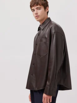 Studio Seidensticker Herren Overshirt - Unisex - Oversized Fit in braun