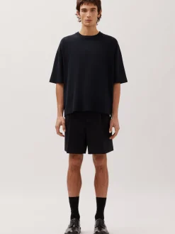 Studio Seidensticker Herren Strick T-Shirt - Regular Fit in schwarz