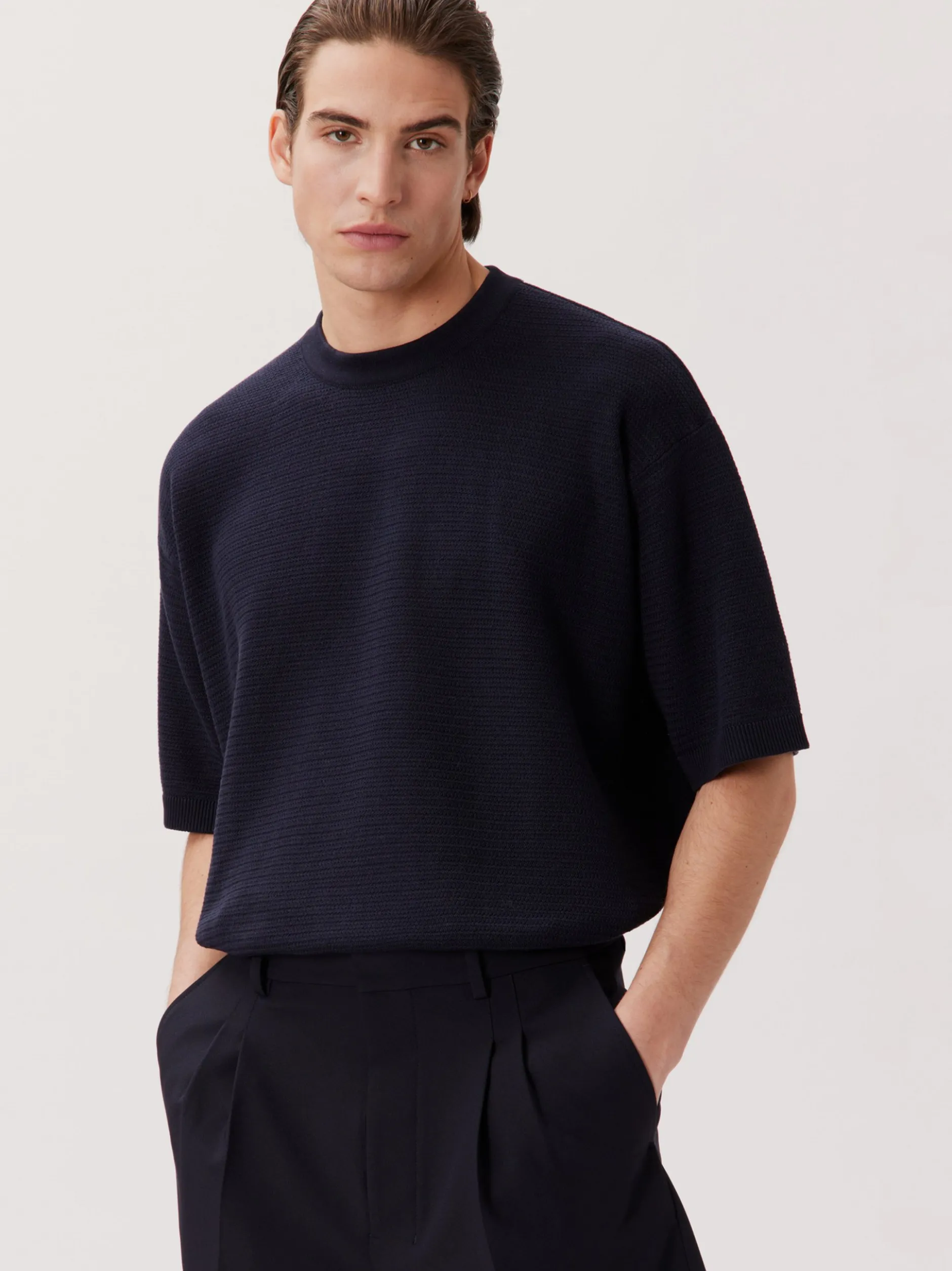 Studio Seidensticker Herren T-Shirt - Oversized Fit in blau
