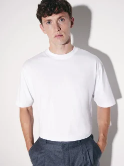 Studio Seidensticker Herren T-Shirt - Unisex - Oversized Fit in weiß
