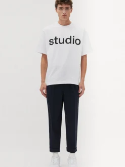 Studio Seidensticker Herren T-Shirt - Unisex - Oversized Fit in weiß