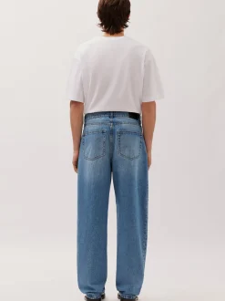 Studio Seidensticker Unisex Baggy Jeans in medium stone denim