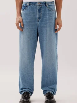 Studio Seidensticker Unisex Baggy Jeans in medium stone denim