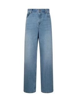 Studio Seidensticker Unisex Baggy Jeans in medium stone denim