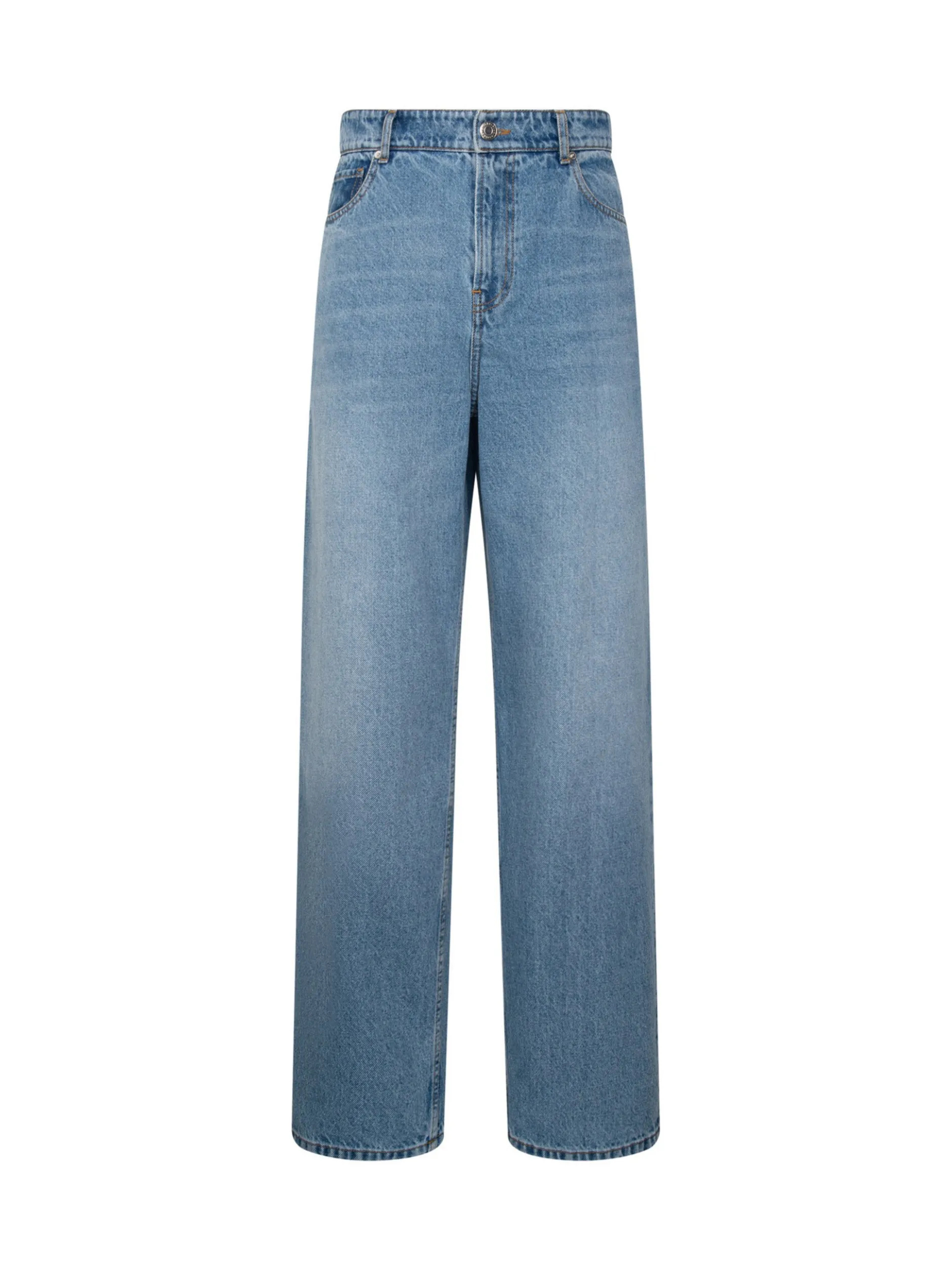 Studio Seidensticker Unisex Baggy Jeans in medium stone denim