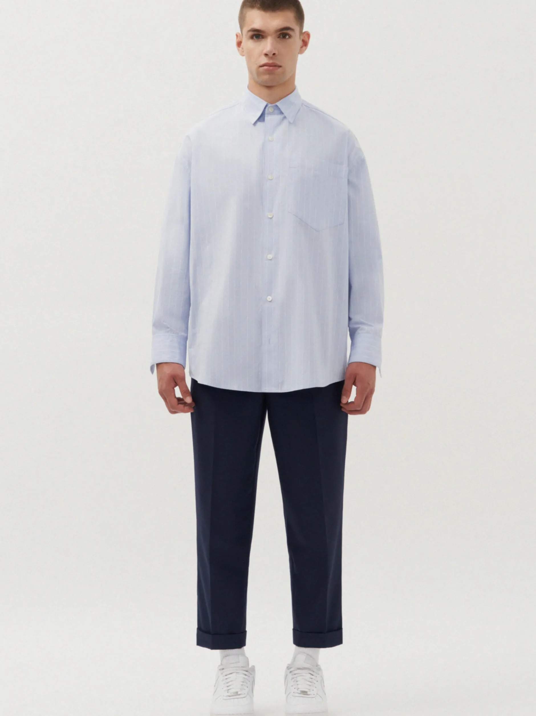 Studio Seidensticker Unisex Hemd - Oversized Fit in blau