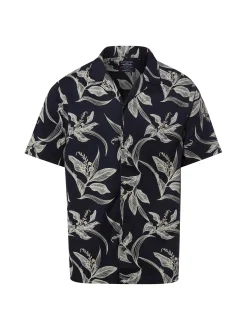 Superdry Herren Kurzarmhemd in marine ecru