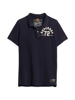 Superdry Herren Poloshirt in marine - Ärmel: kurzarm