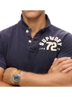 Superdry Herren Poloshirt in marine - Ärmel: kurzarm