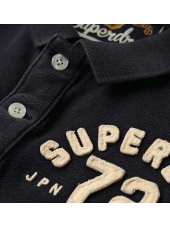 Superdry Herren Poloshirt in marine - Ärmel: kurzarm