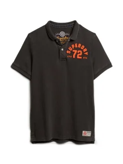 Superdry Herren Poloshirt in schwarz - Ärmel: kurzarm