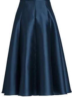 Swing Damen Faltenrock in indigo - Länge: lang