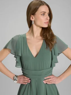 Swing Damen Jumpsuit in schilf - Ärmel: kurzarm