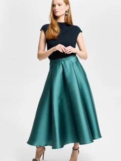 Swing Damen Top in marine silber - Ärmel: ohne Arm