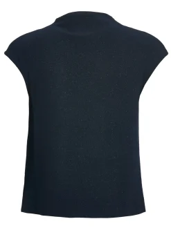 Swing Damen Top in marine silber - Ärmel: ohne Arm