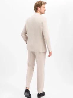 Thomas Goodwin Herren Leinenanzug in beige