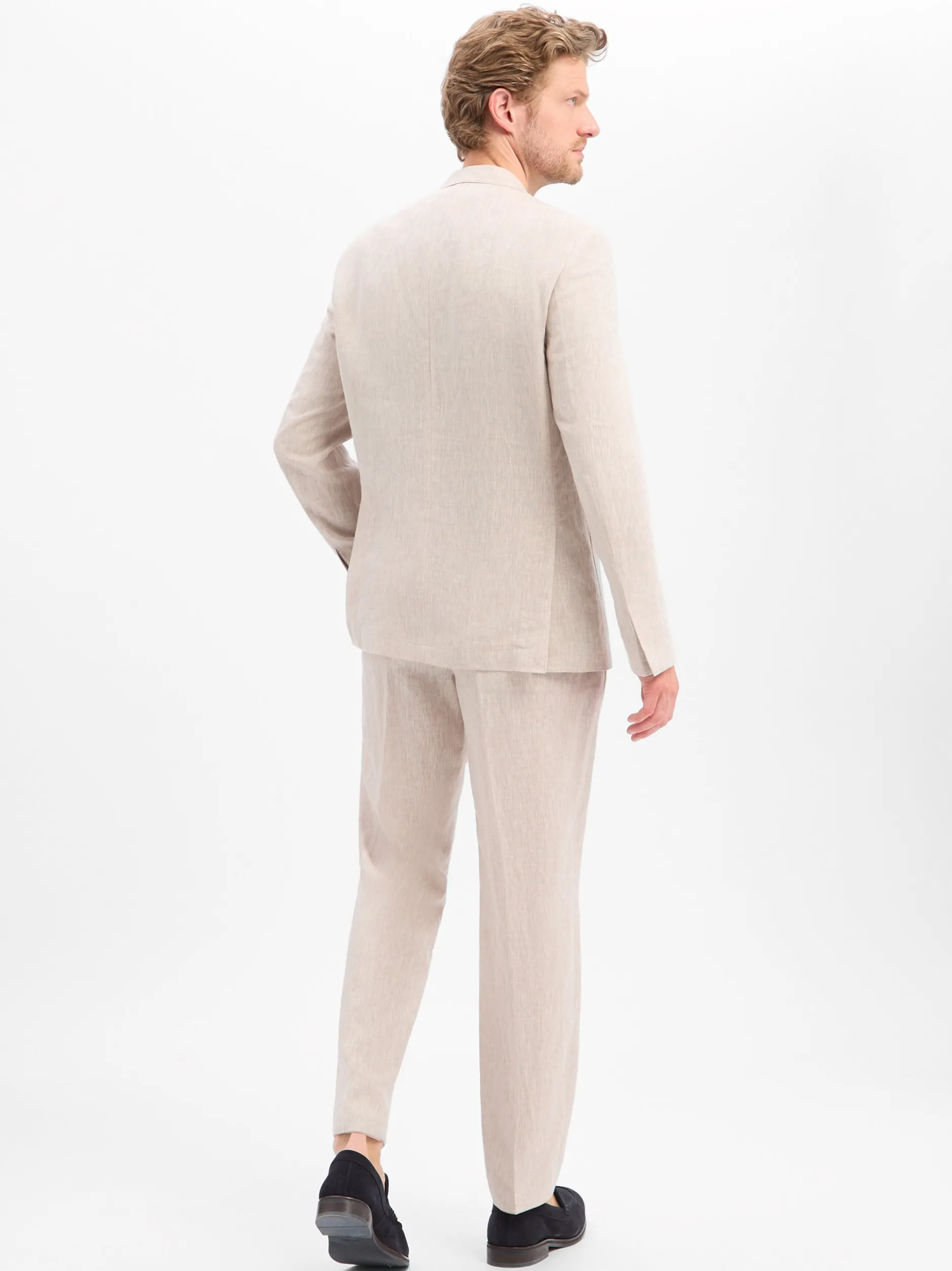 Thomas Goodwin Herren Leinenanzug in beige