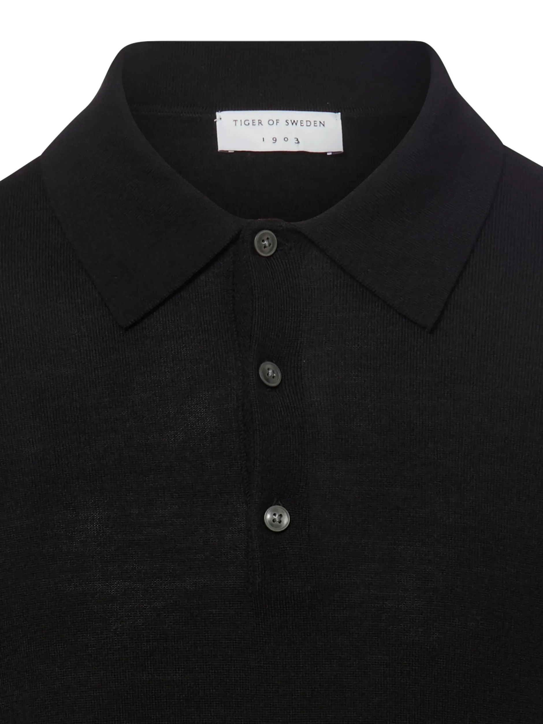 Tiger of Sweden Herren Merino-Strickpullover in schwarz