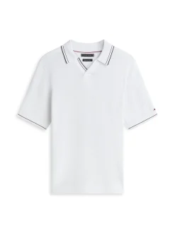 Tommy Hilfiger Tailored Herren Strickpoloshirt in weiß
