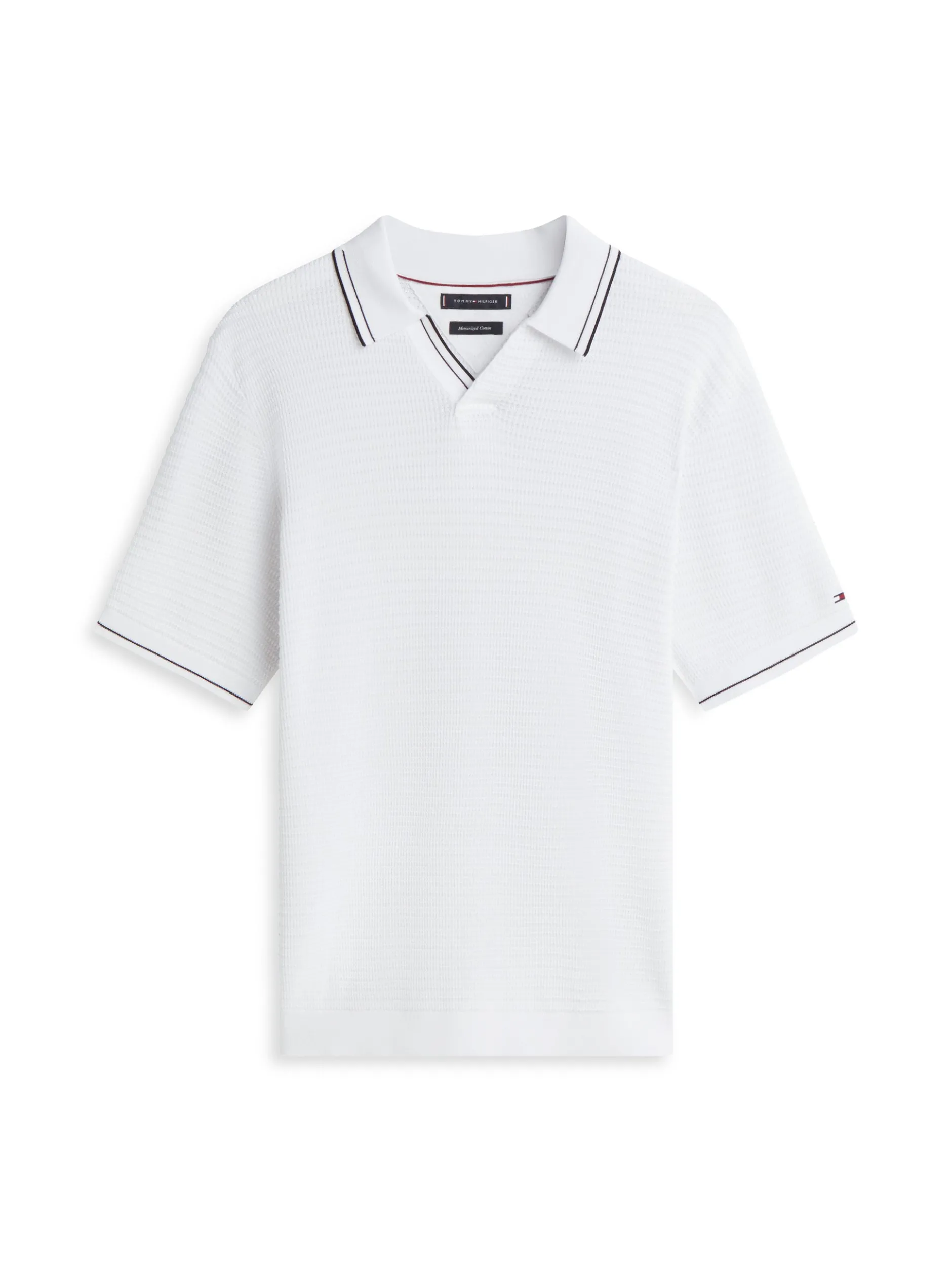 Tommy Hilfiger Tailored Herren Strickpoloshirt in weiß