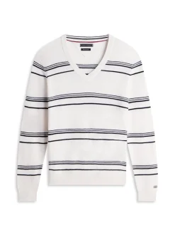 Tommy Hilfiger Tailored Herren Strickpullover in ecru schwarz