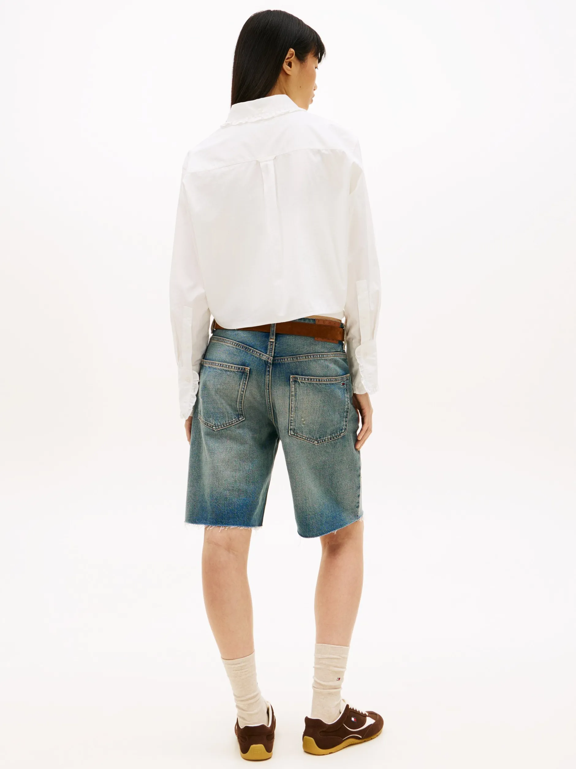 Tommy Jeans Damen Bluse in weiß - Ärmel: langarm