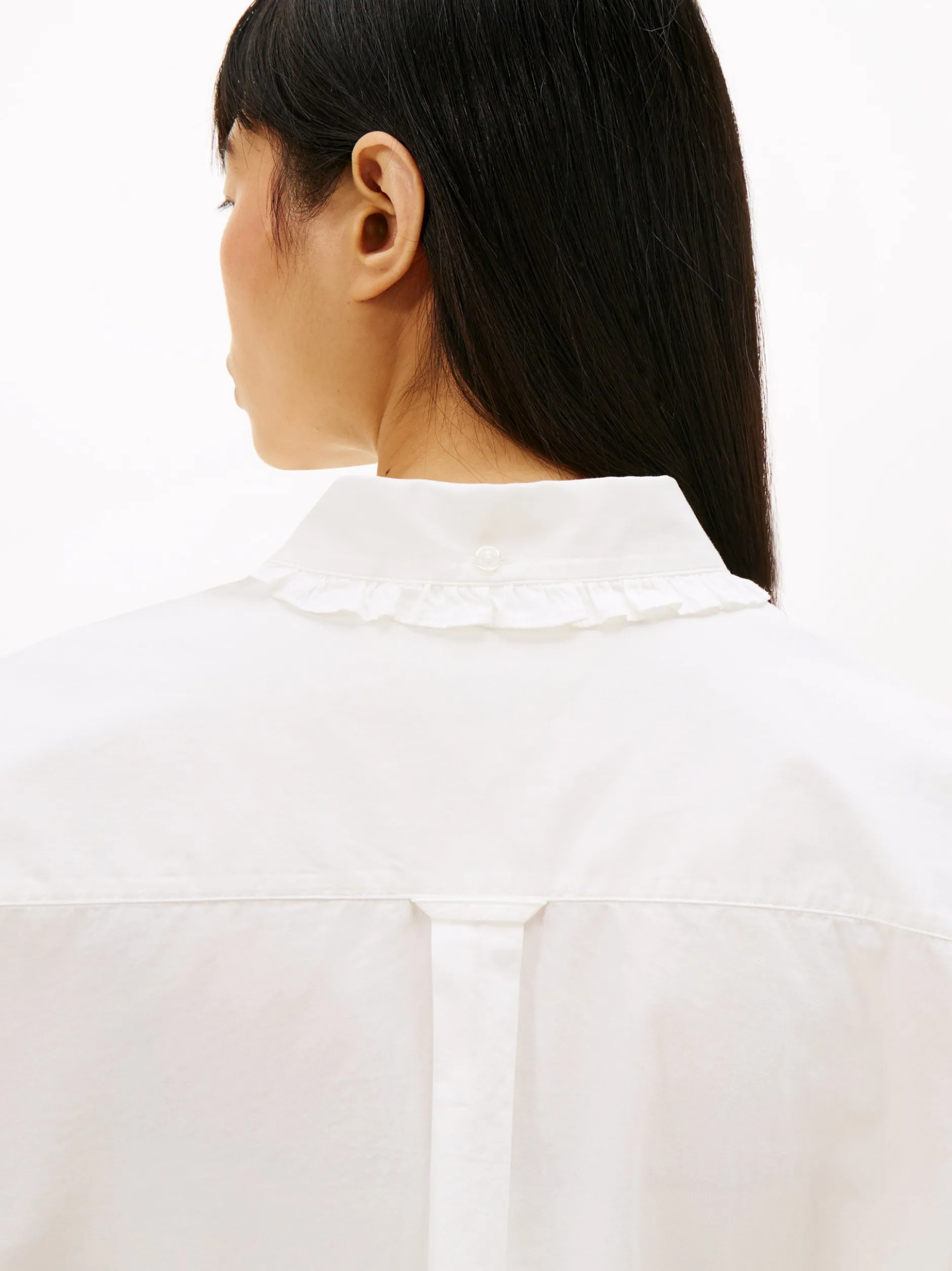 Tommy Jeans Damen Bluse in weiß - Ärmel: langarm