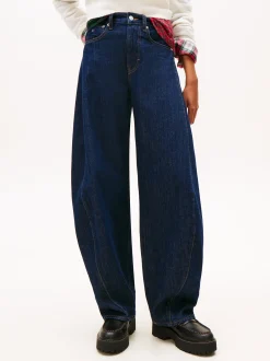 Tommy Jeans Damen Jeans - Ella Mid Barrel in rinsed