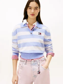 Tommy Jeans Damen Pullover mit Alpaka- und Wollanteil in flieder rosa