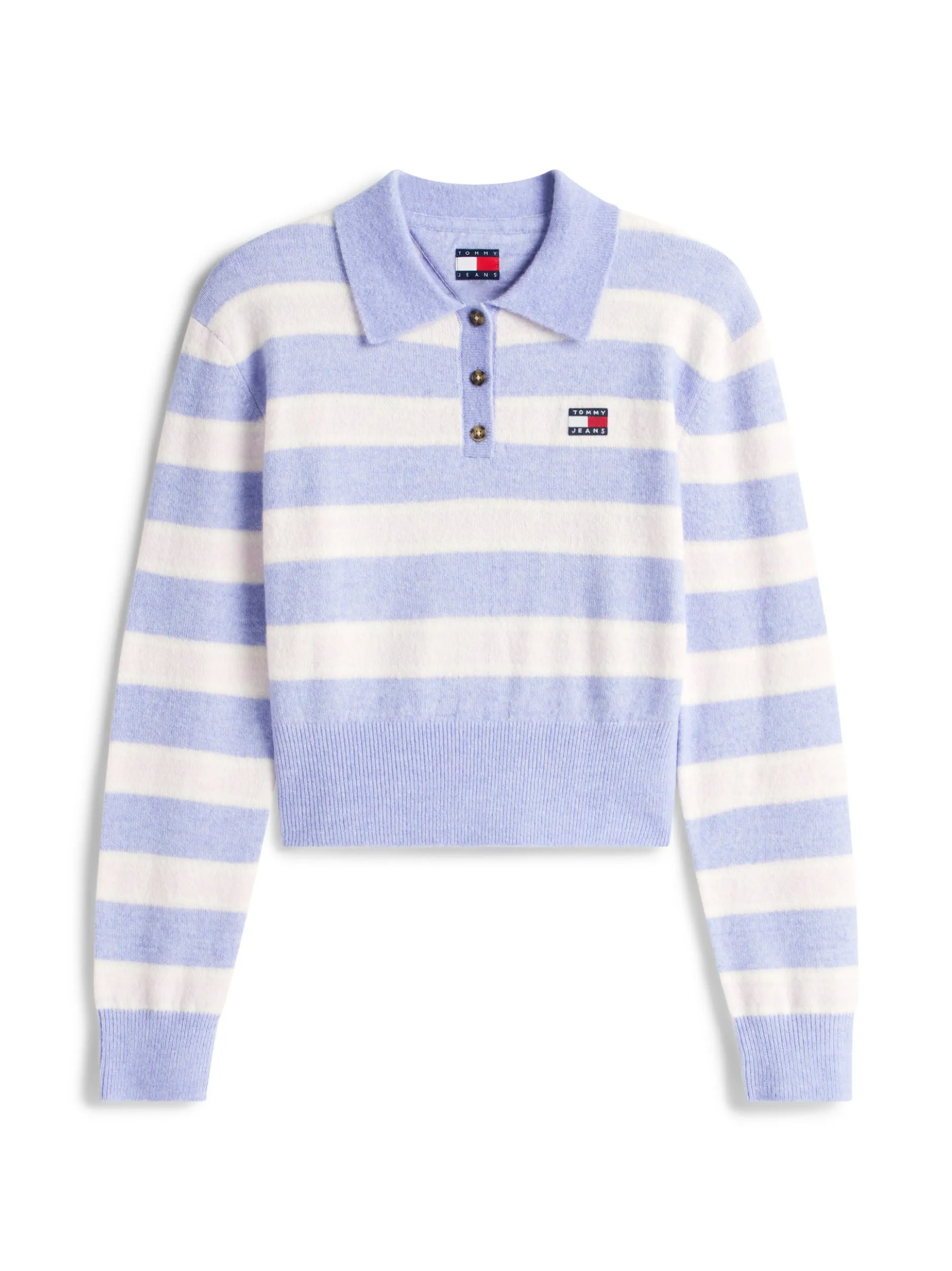 Tommy Jeans Damen Pullover mit Alpaka- und Wollanteil in flieder rosa