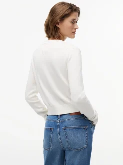 Tommy Jeans Damen Strickpullover in ecru