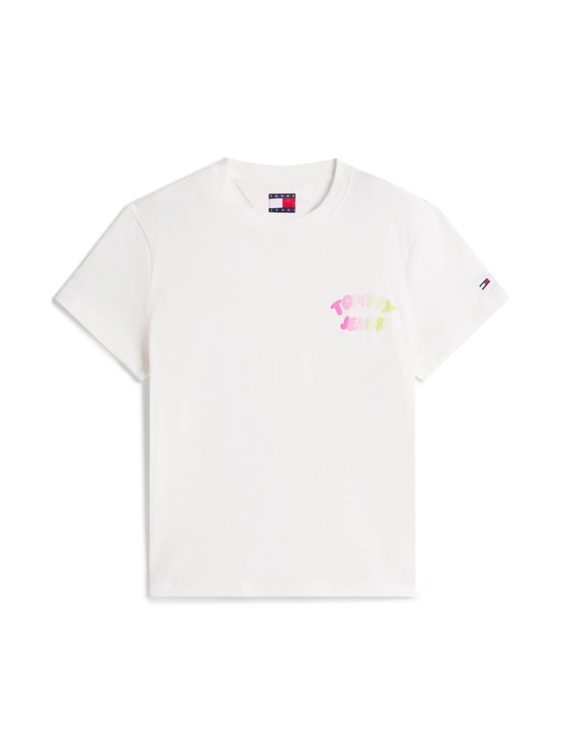 Tommy Jeans Damen T-Shirt in ecru - Ausschnitt: Rundhals
