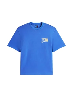 Tommy Jeans Herren T-Shirt in blau limone