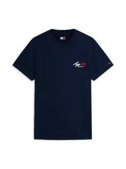 Tommy Jeans Herren T-Shirt in marine - Ärmel: kurzarm