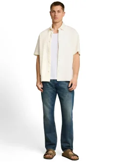 Tom Tailor Denim Herren Freizeithemd in vanille