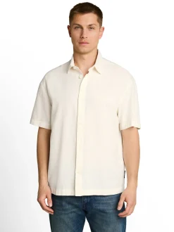 Tom Tailor Denim Herren Freizeithemd in vanille