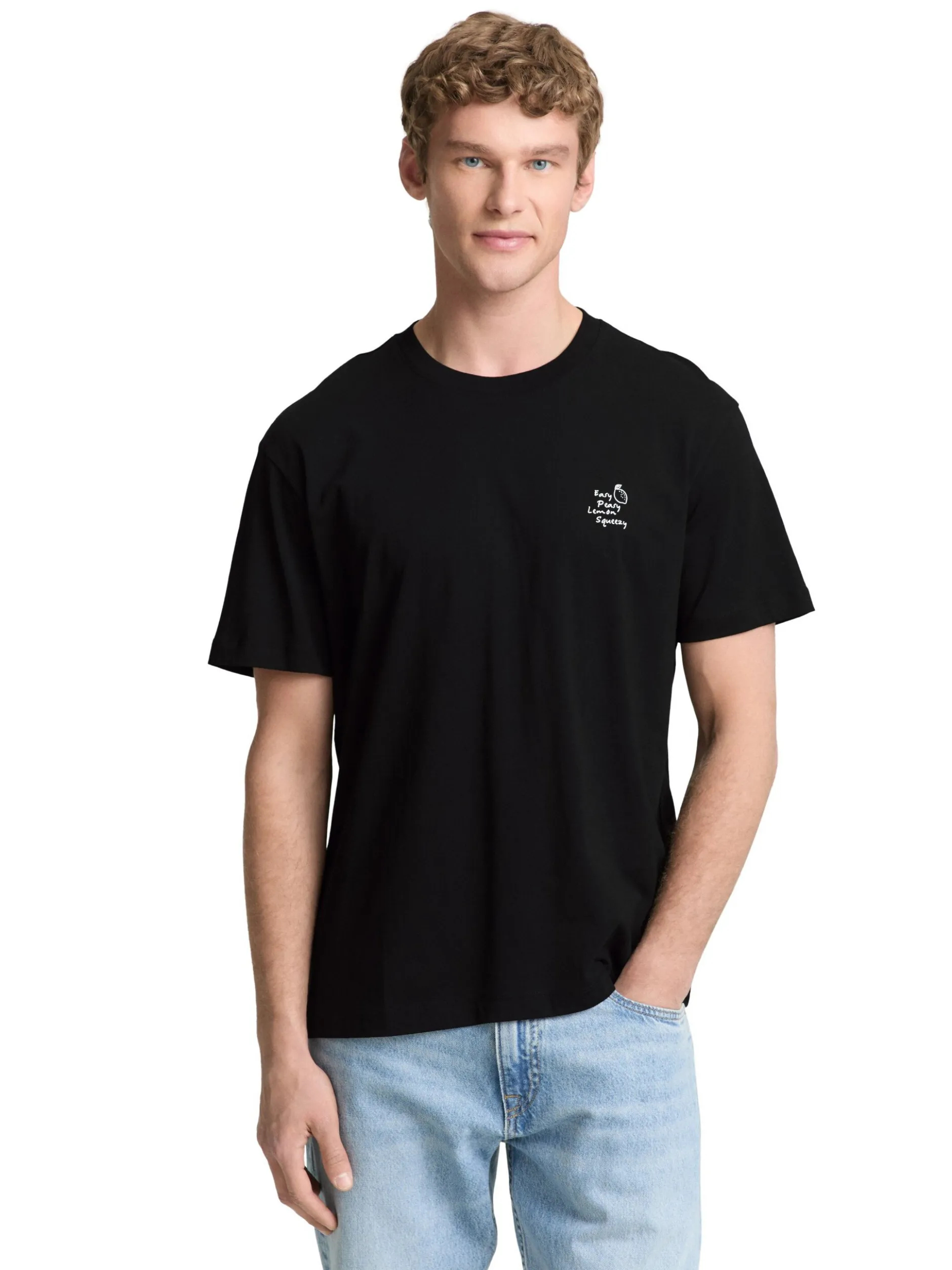 Tom Tailor Denim Herren T-Shirt in schwarz