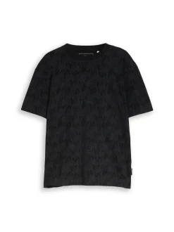 Tom Tailor Denim Herren T-Shirt in schwarz schlamm