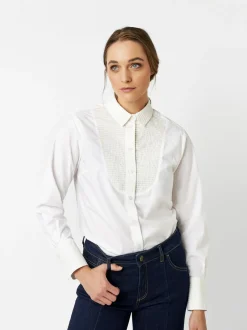 TONI Damen Bluse - Alma in weiß - Ausschnitt: Kent
