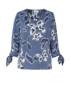 TONI Damen Bluse - Anna in blau - Ärmel: 3/4 Arm