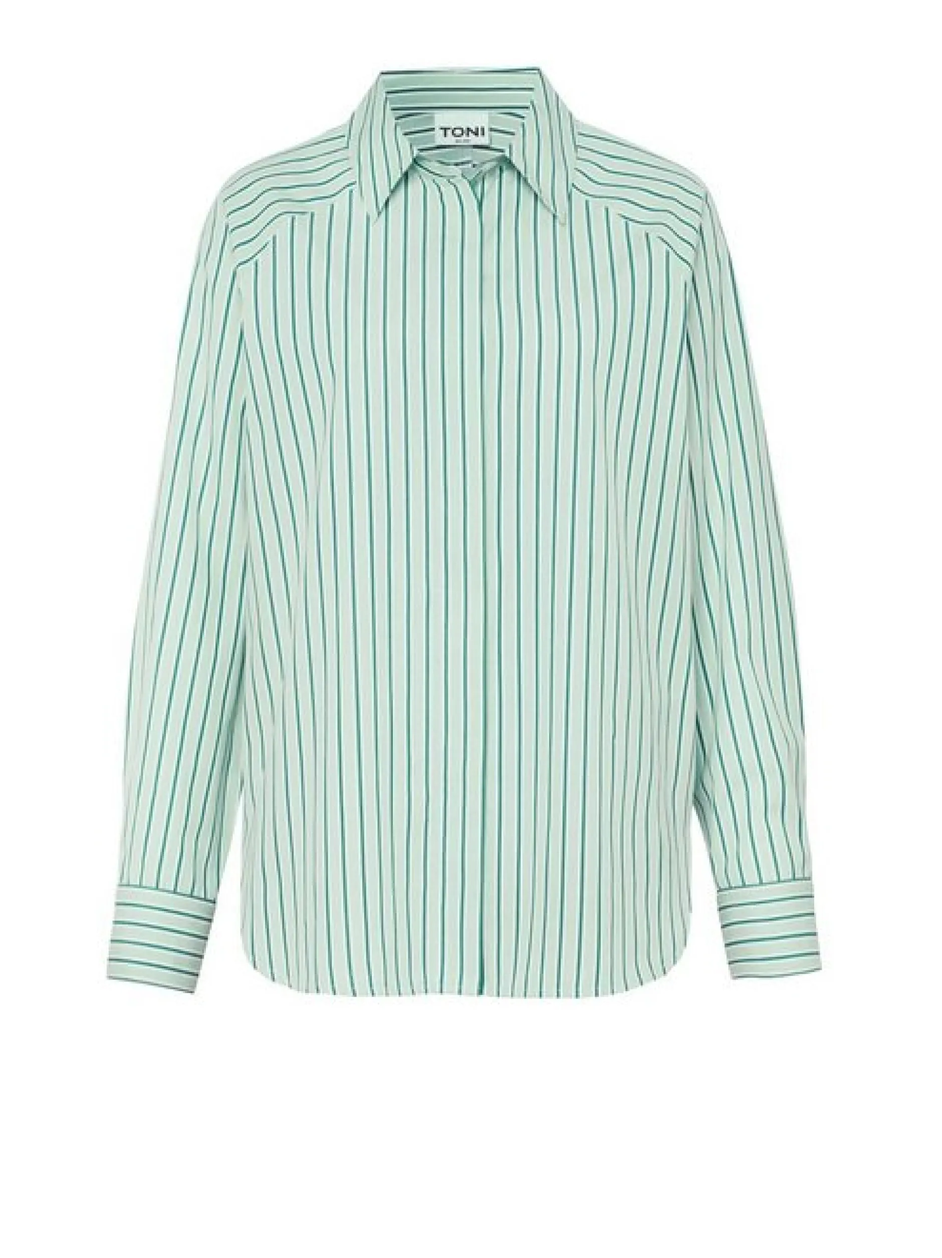 TONI Damen Bluse - Charly in grün weiß - Ärmel: langarm