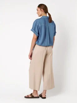 TONI Damen Bluse - Clay in blau - Ausschnitt: Kent