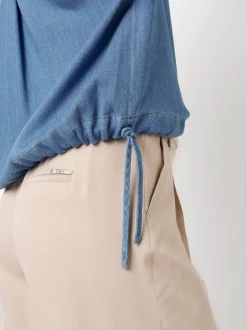 TONI Damen Bluse - Clay in blau - Ausschnitt: Kent